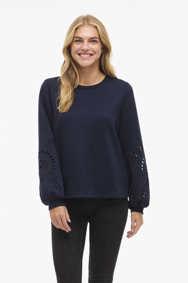 VILA sweater marineblauw
