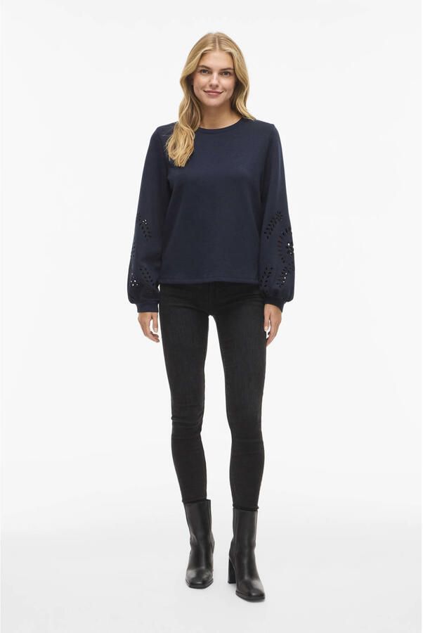 VILA sweater marineblauw - Foto 3