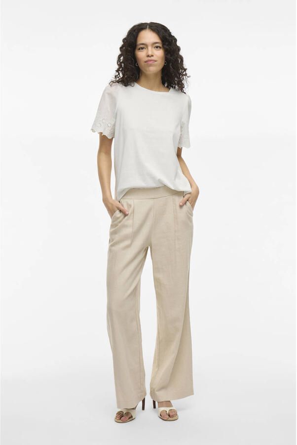 Vila T-shirt met broderie anglaise model 'CELIANA' - Foto 2