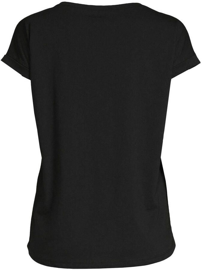 Vila Shirt met ronde hals VIDREAMERS NEW PURE T-SHIRT SU-NOOS Basic dames T-shirt met ronde hals en omgeslagen mouwen - Foto 2