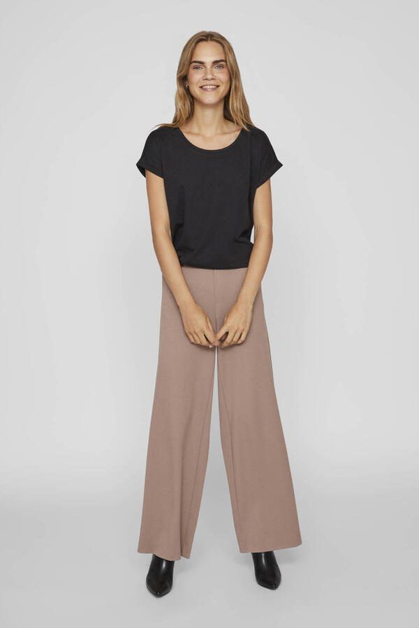 Vila Shirt met ronde hals VIDREAMERS NEW PURE T-SHIRT SU-NOOS Basic dames T-shirt met ronde hals en omgeslagen mouwen - Foto 2