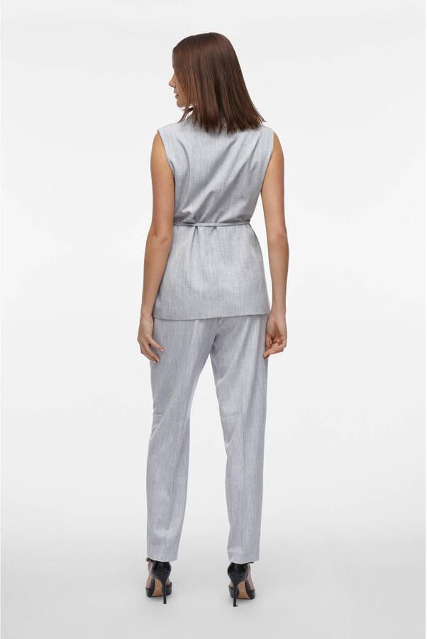 Vila Slim Fit Sigaret Broek Lente Zomer Collectie Gray Dames