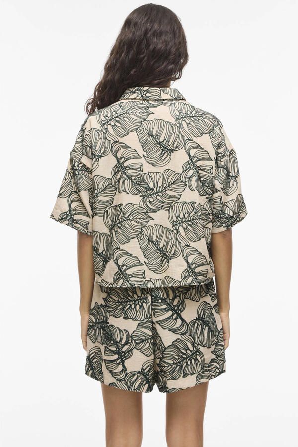 Vila Blouse Flura Shirt Birch Atlantic - Foto 3