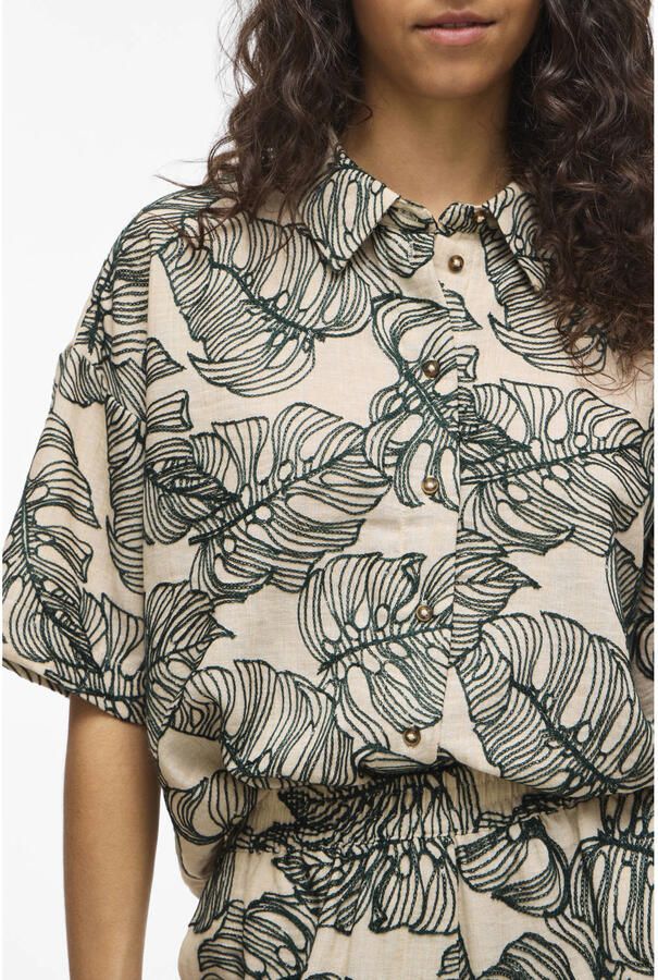 Vila Blouse Flura Shirt Birch Atlantic - Foto 2