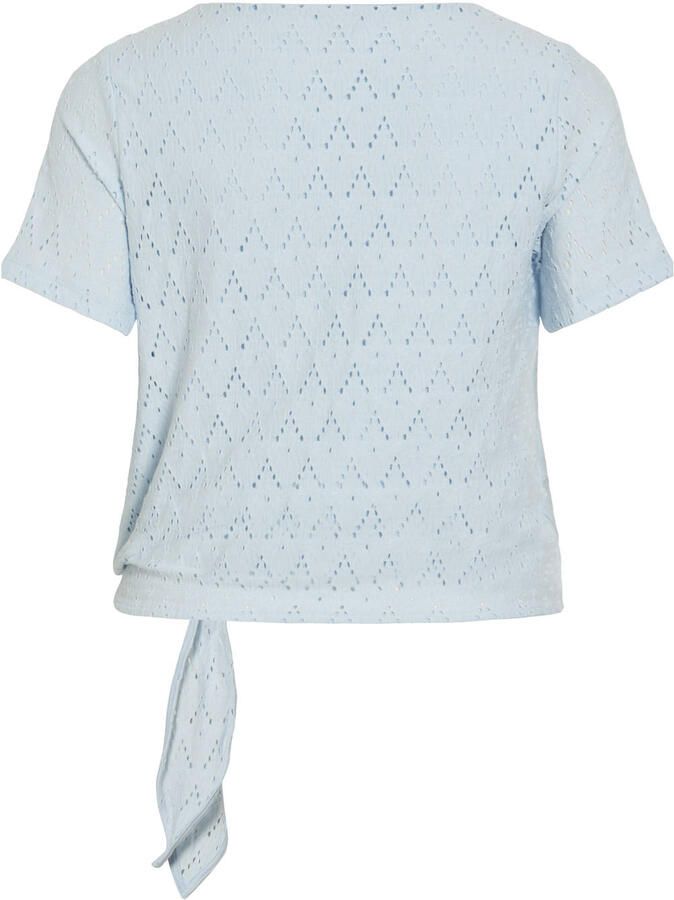 VILA top broderie lichtblauw - Foto 2