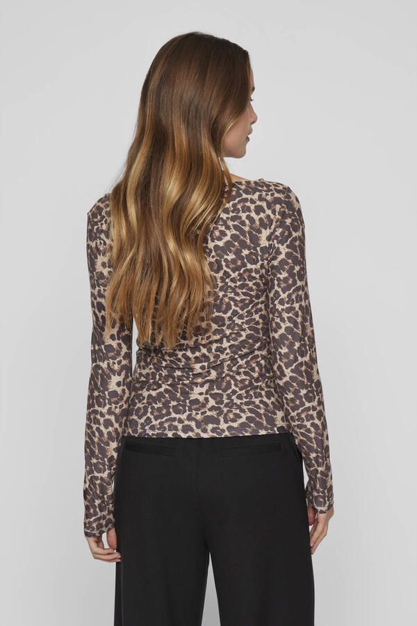 Vila Shirt met lange mouwen VILEOA BOATNECK L S TOP NOOS