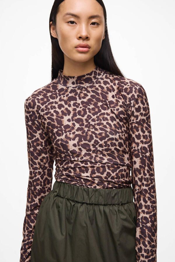 Vila Shirt met lange mouwen en opstaande kraag model 'LEOA'