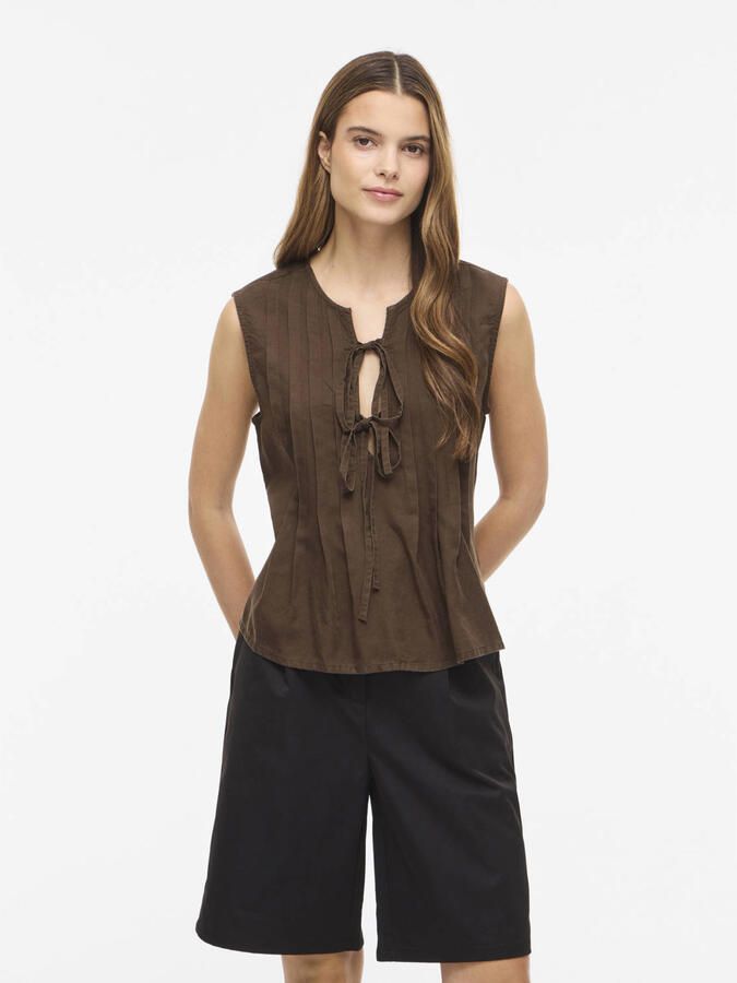 Vila Blouse Top Tevira Slate Black