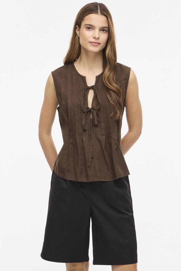 Vila Blouse Top Tevira Slate Black - Foto 2