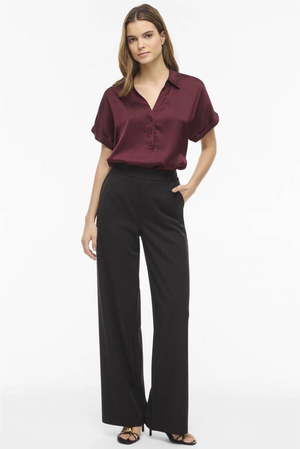 Vila regular fit blouse met V-hals model 'ENNA RAVENNA' - Foto 3