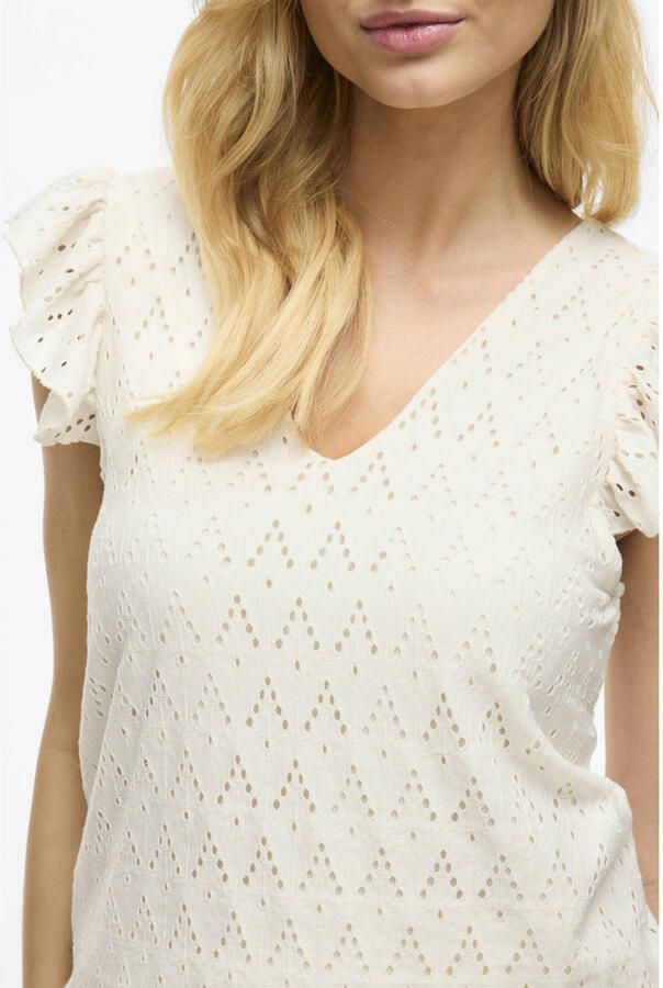 Vila Blousetop met broderie anglaise model 'AMALINA' - Foto 2