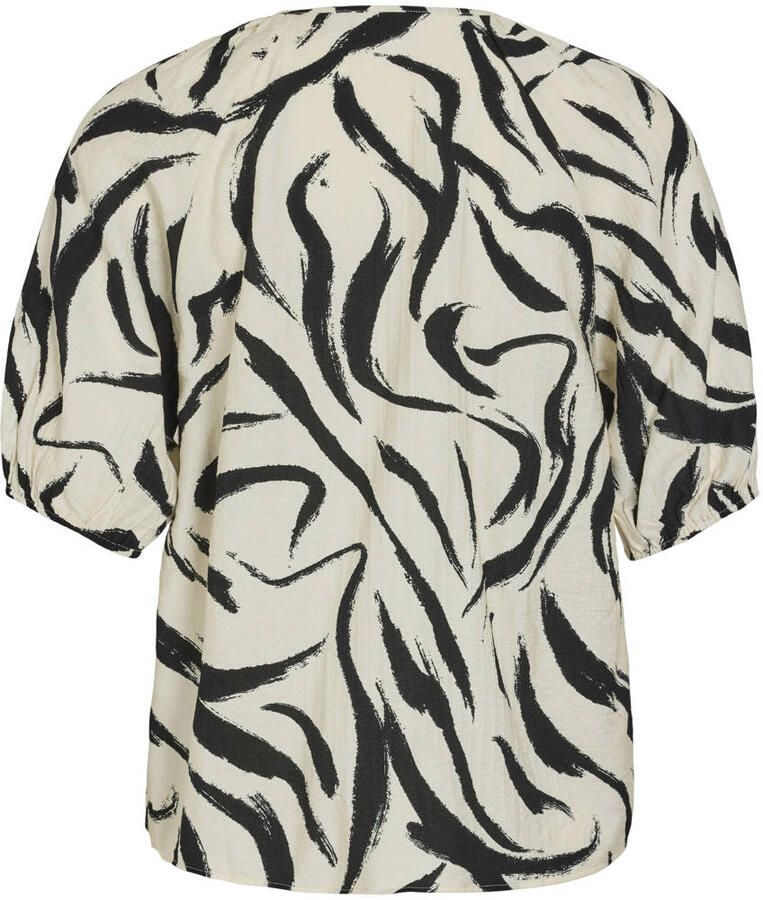 Vila Relaxed fit blouse met druppelvormige hals model 'CLO'