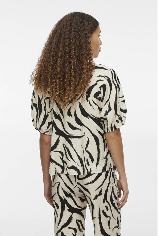 Vila Relaxed fit blouse met druppelvormige hals model 'CLO' - Foto 2