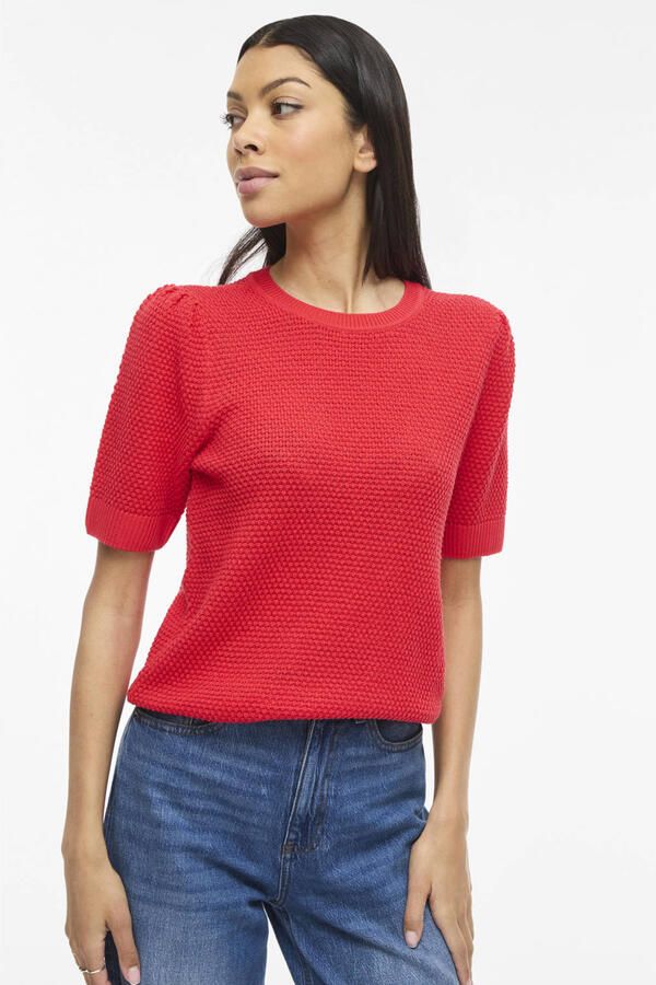 Vila Slim fit T-shirt in breilook model 'Vidalo'
