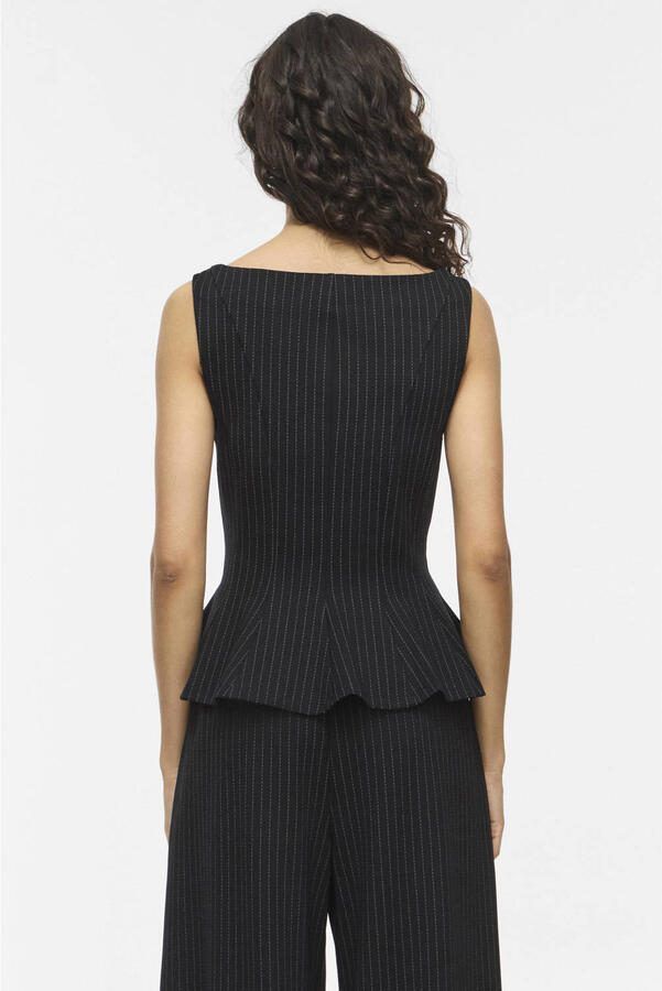 Vila Blouse Top Mastriba Black Beauty Pinstripe - Foto 3