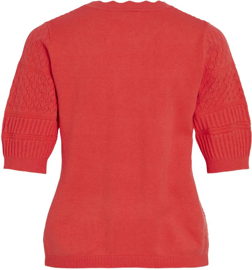 VILA top rood gebreid - Foto 2