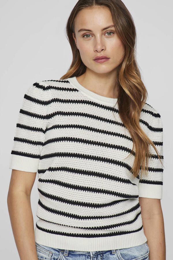 Vila Gebreide pullover met ribboorden model 'DALO'