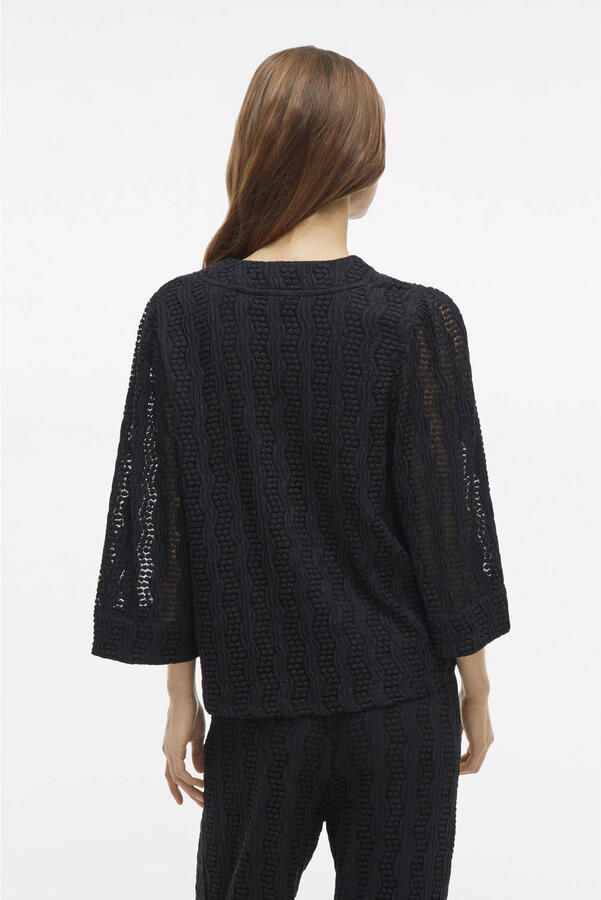 Vila Regular fit blouse met V-hals model 'LUMENA' - Foto 2