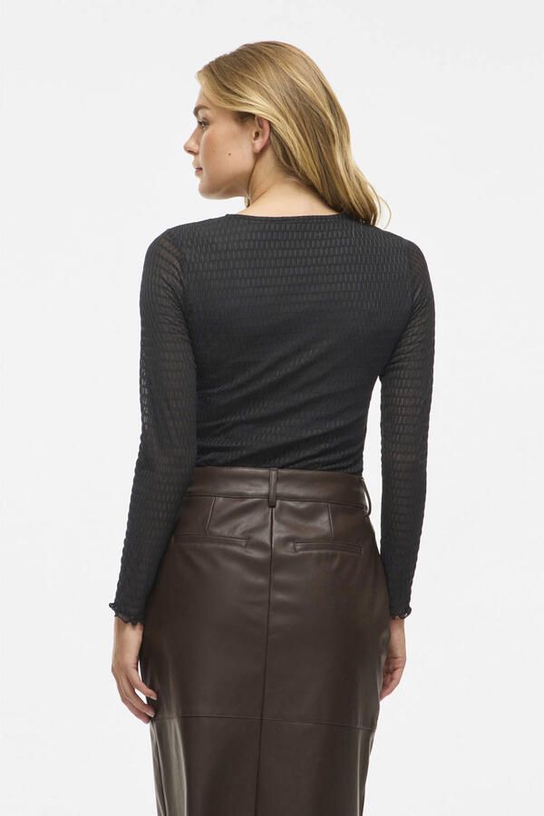 Vila Shirt met lange mouwen en ronde hals model 'LARINE' - Foto 2