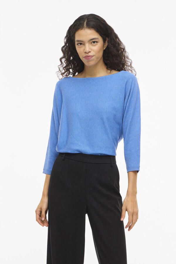 VILA trui blauw gebreid