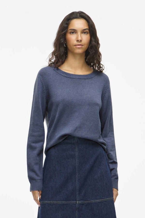 Vila Trui met ronde hals VIRIL O-NECK L S KNIT TOP NOOS - Foto 2