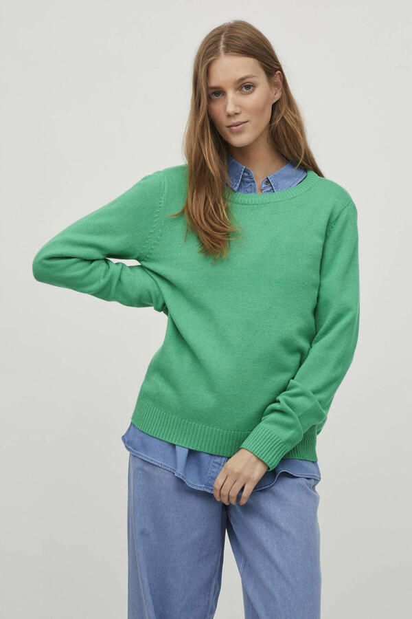 Vila Gebreide pullover met ribboorden model 'Viril' - Foto 2