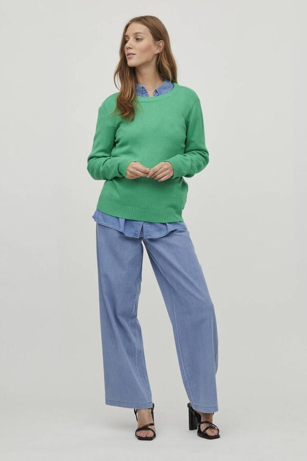 Vila Gebreide pullover met ribboorden model 'Viril' - Foto 3