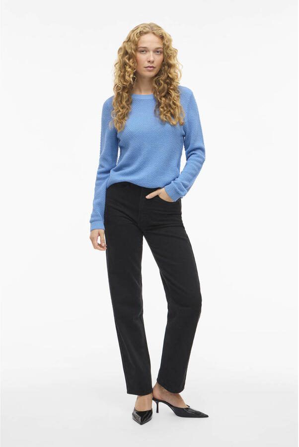 Vila Gebreide pullover met geribde boorden model 'dalo' - Foto 3