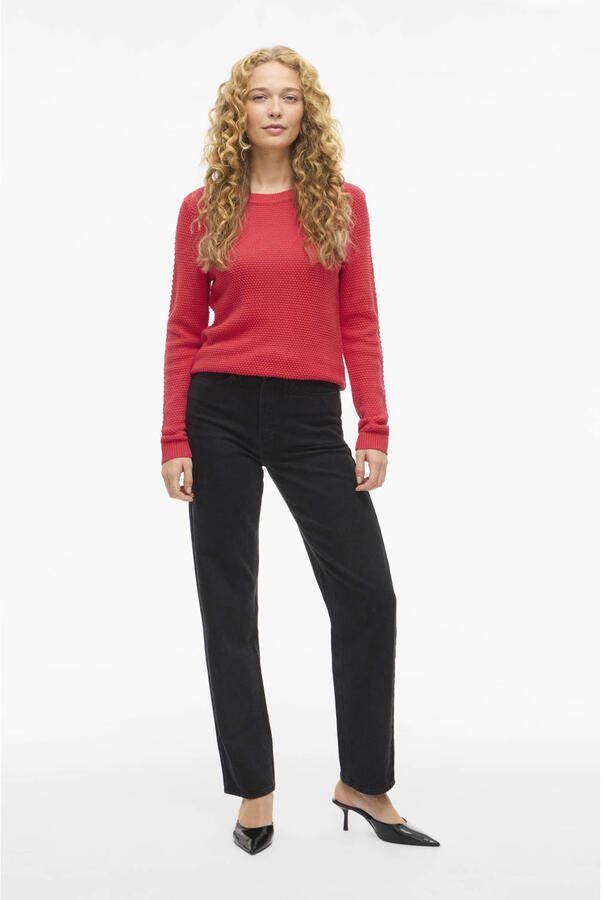 Vila Gebreide pullover met geribde boorden model 'dalo' - Foto 3