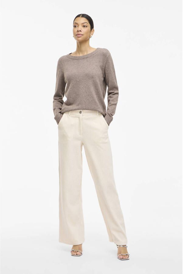 Vila Trui met ronde hals VIRIL O-NECK L S KNIT TOP NOOS - Foto 3