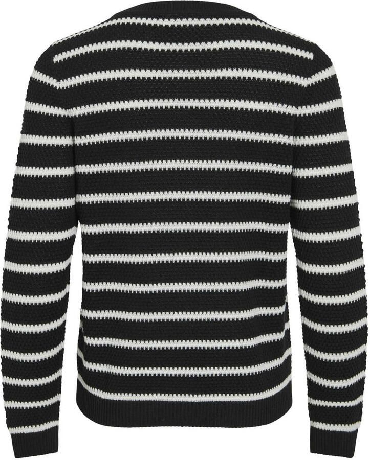 Vila Trui met ronde hals VIDALO O-NECK L S STRIPE KNIT TOP- NOOS
