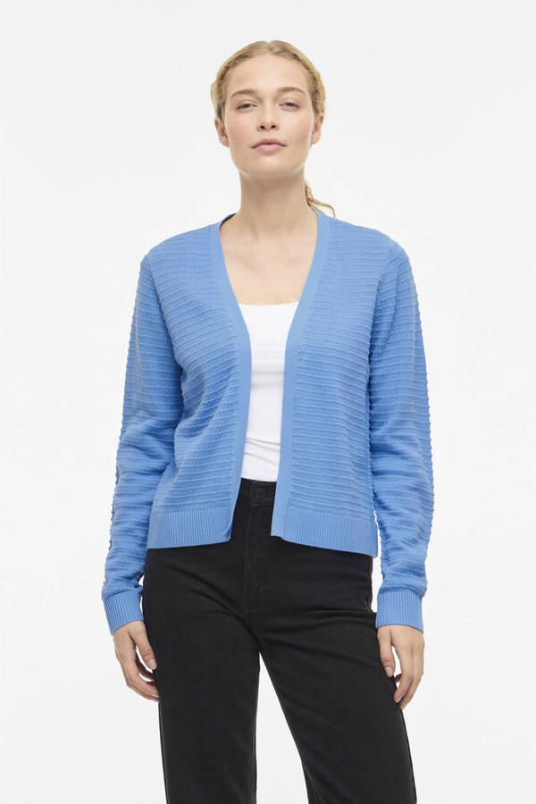 VILA vest blauw gebreid