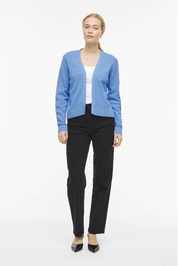 VILA vest blauw gebreid - Foto 2