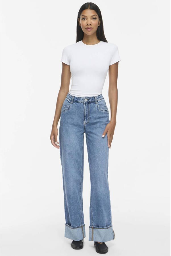 VILA Vifola Hw Wide Jeans Mbd Jaf 253 jeans blauw - Foto 3