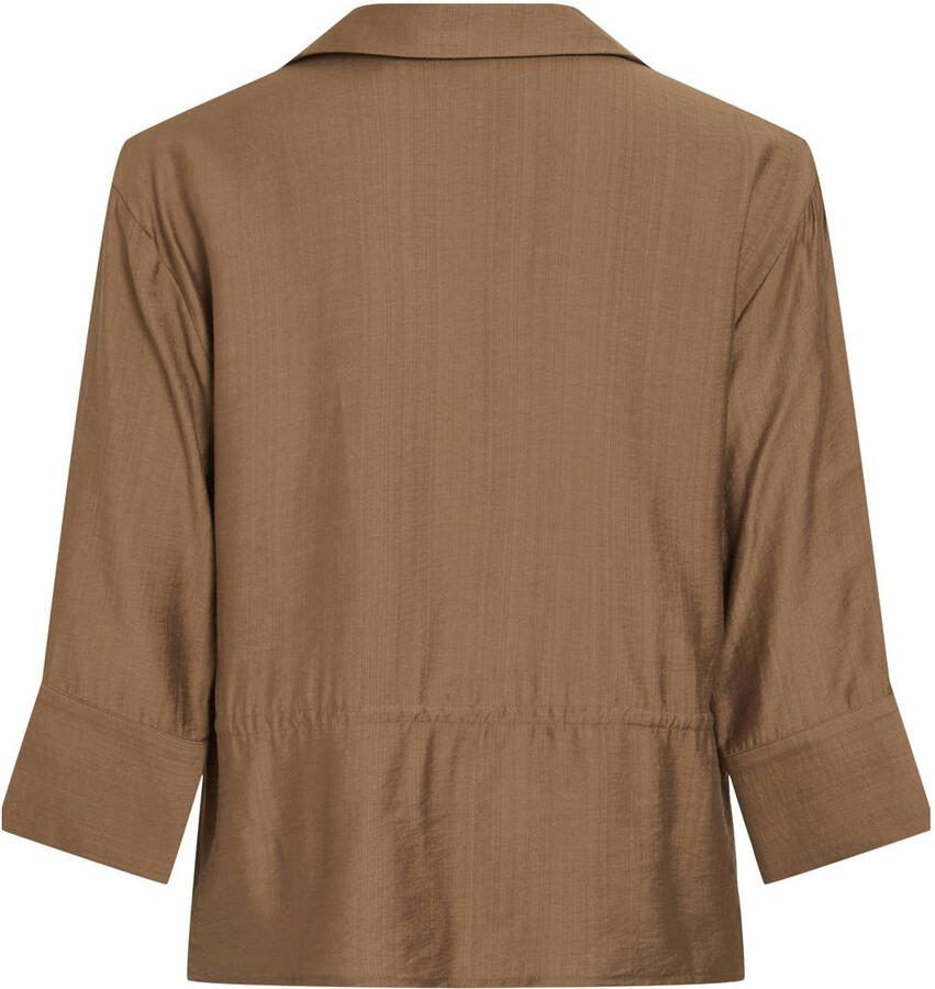 Vila Blouse Top Jobba V-Neck Nuthatch