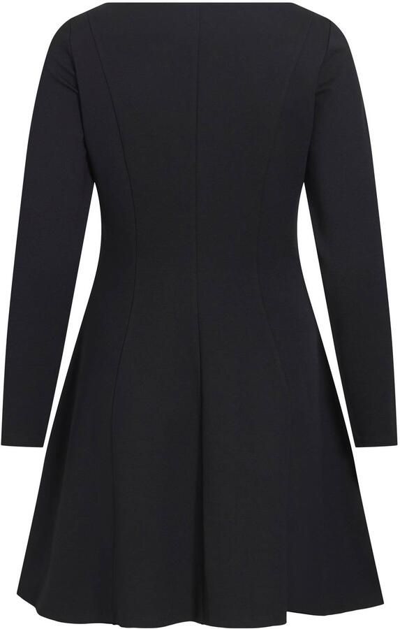 VILA Visiba Boat Neck L S Dress Noos korte jurk zwart - Foto 3
