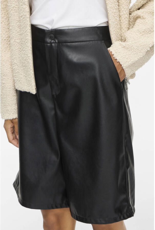 VILA wide leg bermuda short zwart - Foto 2