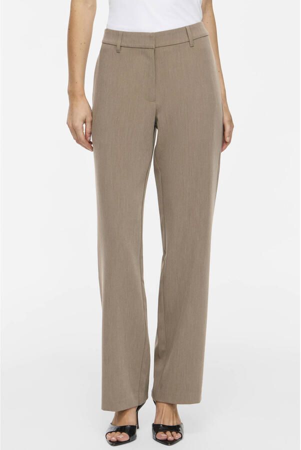 VILA wide leg casual broek beige