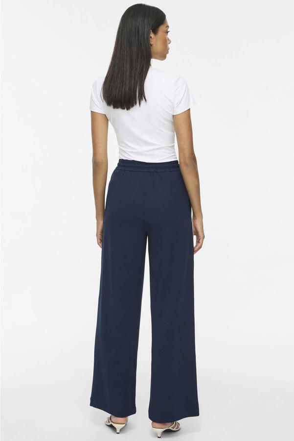 VILA wide leg casual broek marineblauw - Foto 3