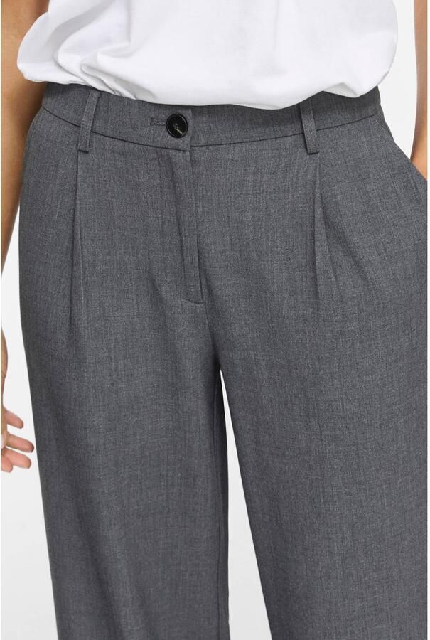VILA wide leg high waist casual broek grijs - Foto 2
