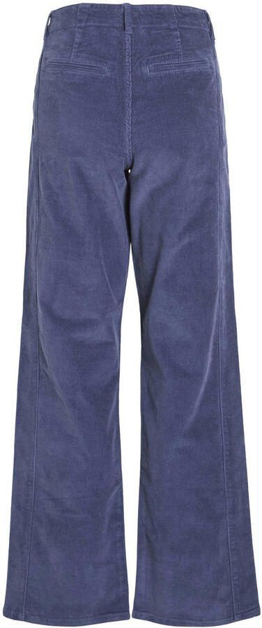 VILA wide leg high waist broek blauw