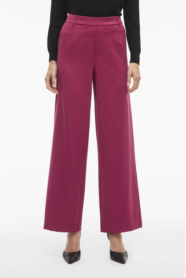 VILA wide leg high waist casual broek