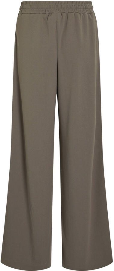VILA wide leg high waist casual broek taupe - Foto 3