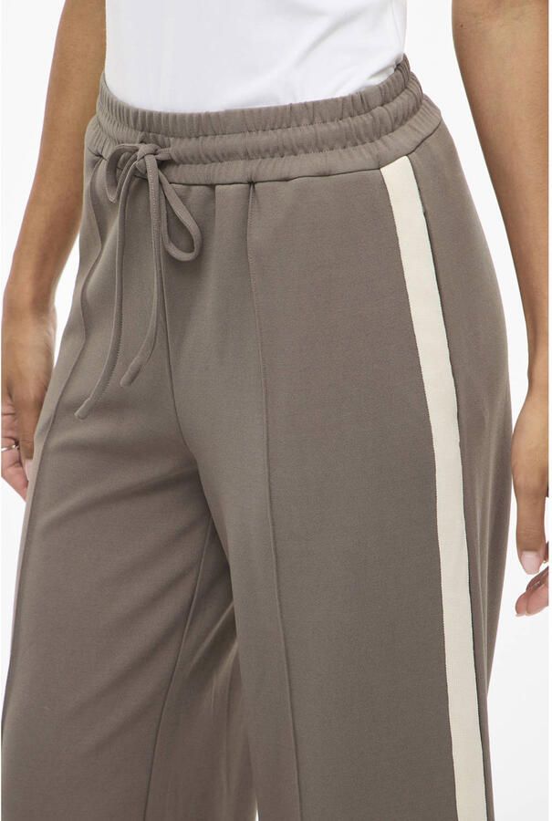 VILA wide leg high waist casual broek taupe - Foto 2