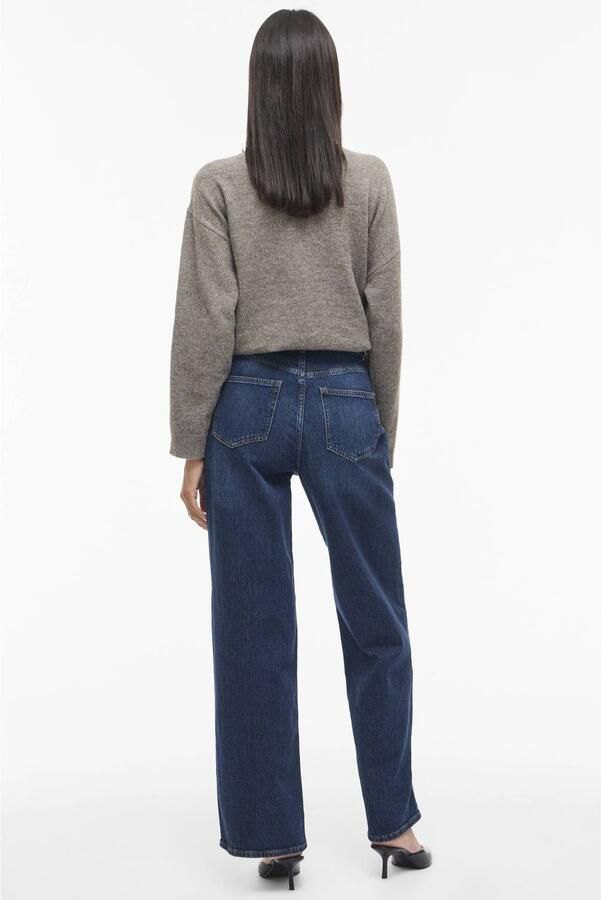VILA wide leg jeans donkerblauw - Foto 2