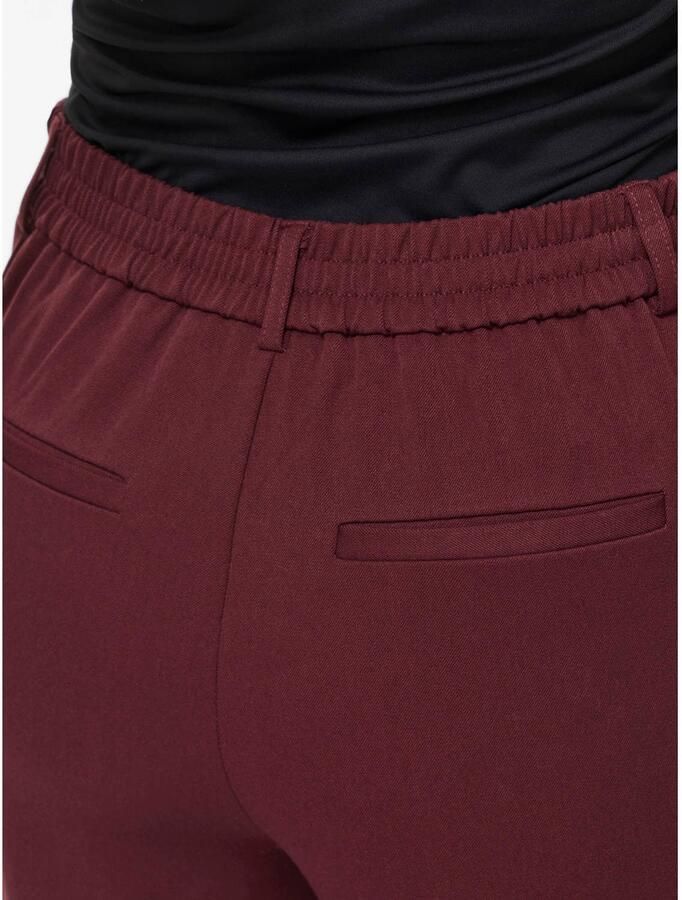 VILA wide leg pantalon donkerrood - Foto 2