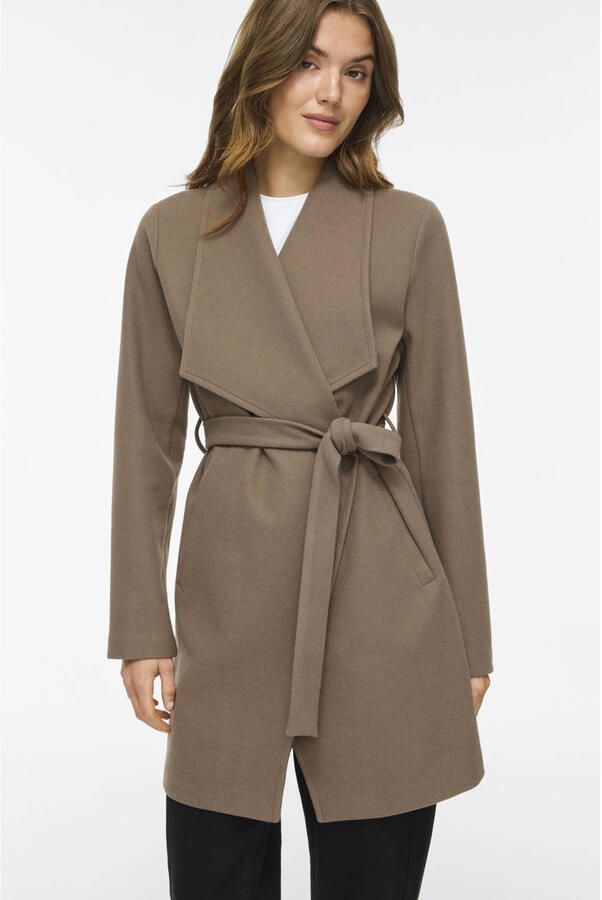 Vila Korte jas VICOOLEY COLLAR BELT COAT NOOS - Foto 3