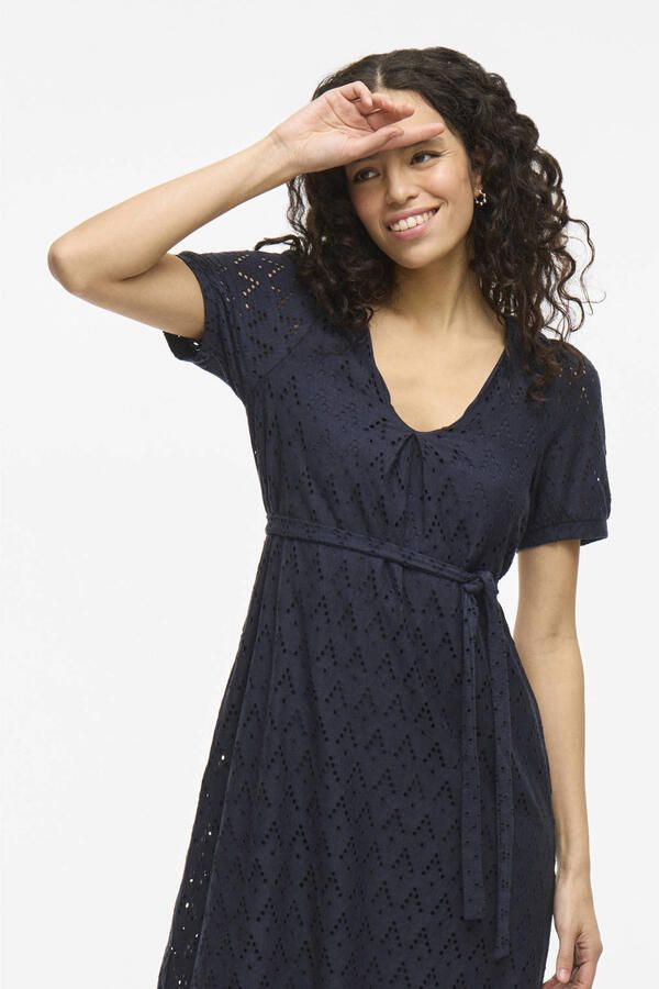 Vila Korte Jurk Viamalina V-Neck S S Pb 14104111