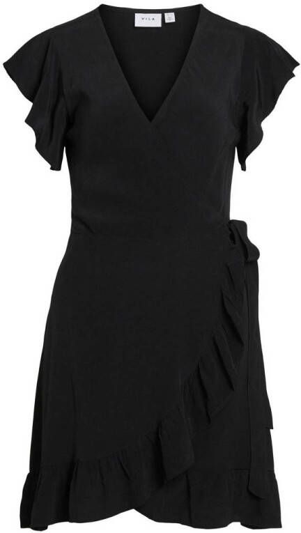 Vila Knielange wikkeljurk met volants model 'FINI'