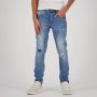 VINGINO skinny jeans Anzio met slijtage cruziale blue Blauw Jongens Stretchdenim 140 - Thumbnail 1